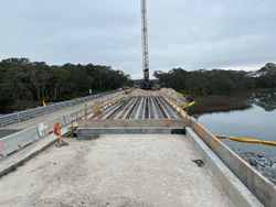 Myrtle Creek bridge replacement on Heckscher Dr.