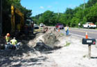 Picture of new trail work along Heckscher in Jacksonville